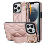 Custodia per telefono in PU con anello a copertura totale antiscivolo con cinturino, For iPhone 13 Pro, For iPhone 13, For iPhone 13 mini