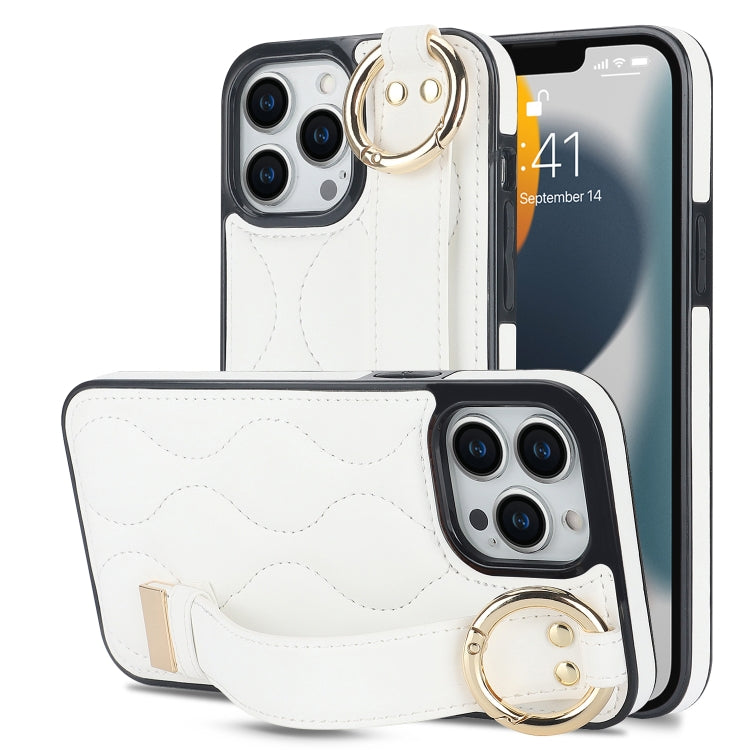 Custodia per telefono in PU con anello a copertura totale antiscivolo con cinturino, For iPhone 13 Pro, For iPhone 13, For iPhone 13 mini