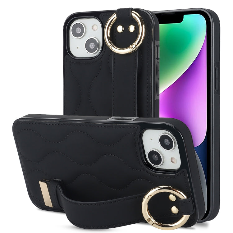 Custodia per telefono in PU con anello a copertura totale antiscivolo con cinturino, For iPhone 13 Pro, For iPhone 13, For iPhone 13 mini