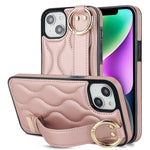 Custodia per telefono in PU con anello a copertura totale antiscivolo con cinturino, For iPhone 13 Pro, For iPhone 13, For iPhone 13 mini