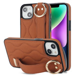 Custodia per telefono in PU con anello a copertura totale antiscivolo con cinturino, For iPhone 13 Pro, For iPhone 13, For iPhone 13 mini