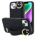 Custodia per telefono in PU con anello a copertura totale antiscivolo con cinturino, For iPhone 16, For iPhone 14 Plus, For iPhone 14