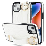 Custodia per telefono in PU con anello a copertura totale antiscivolo con cinturino, For iPhone 16, For iPhone 14 Plus, For iPhone 14