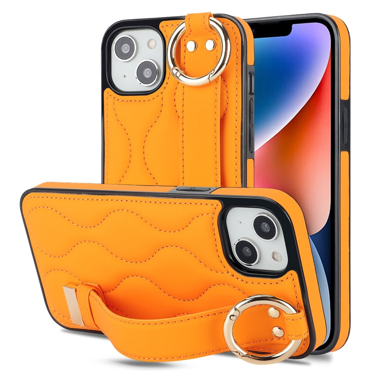 Custodia per telefono in PU con anello a copertura totale antiscivolo con cinturino, For iPhone 16, For iPhone 14 Plus, For iPhone 14