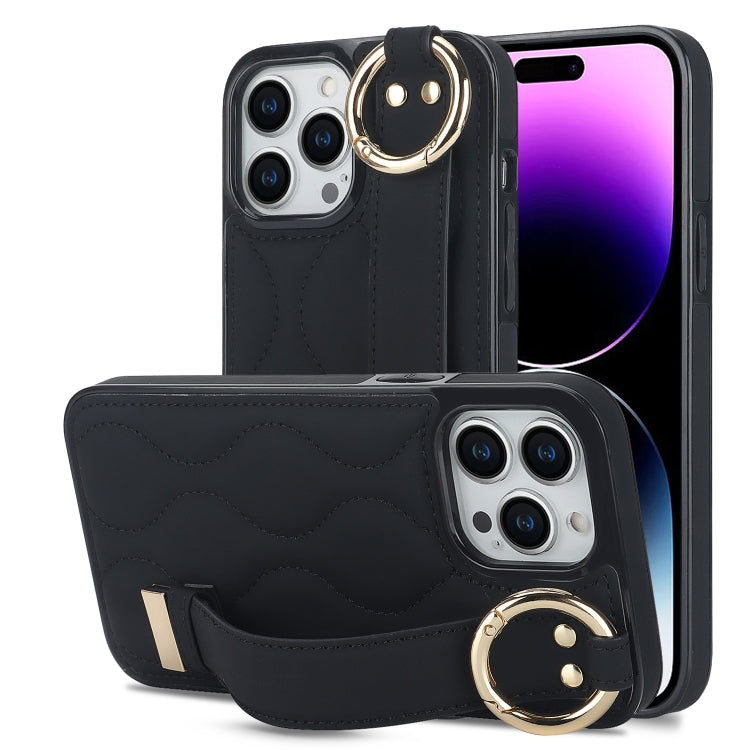 Custodia per telefono in PU con anello a copertura totale antiscivolo con cinturino, For iPhone 14 Pro, For iPhone 14 Pro Max, For iPhone 13 Pro Max