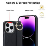 Custodia per telefono in PU con anello a copertura totale antiscivolo con cinturino, For iPhone 14 Pro, For iPhone 14 Pro Max, For iPhone 13 Pro Max