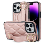 Custodia per telefono in PU con anello a copertura totale antiscivolo con cinturino, For iPhone 14 Pro, For iPhone 14 Pro Max, For iPhone 13 Pro Max