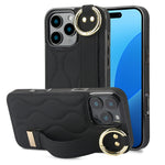 Custodia per telefono in PU con anello a copertura totale antiscivolo con cinturino, For iPhone 16 Pro Max, For iPhone 16 Pro, For iPhone 16 Plus