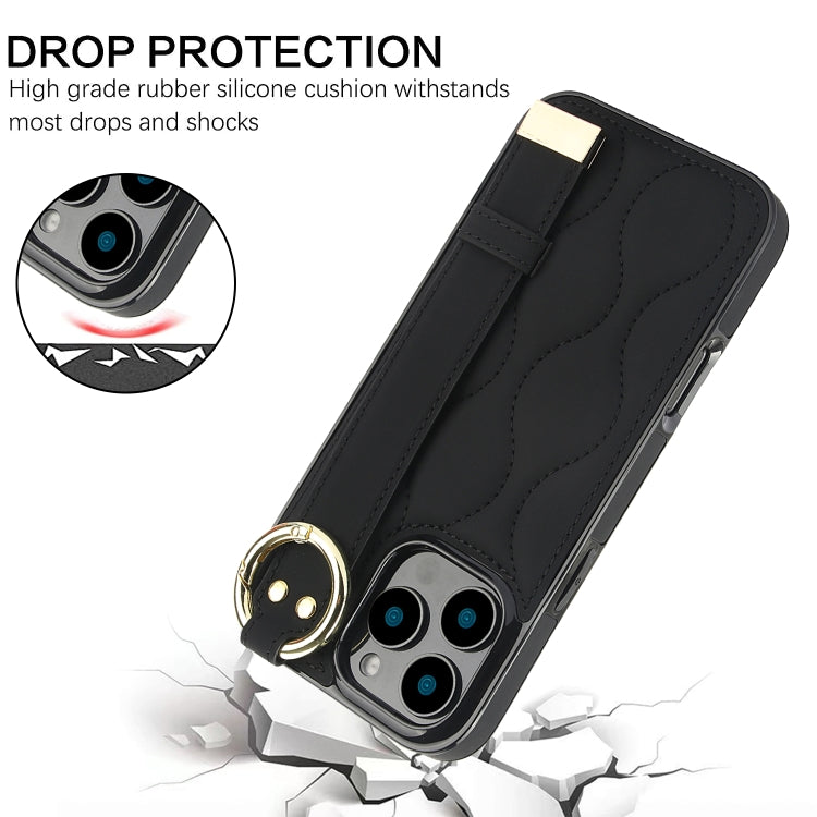 Custodia per telefono in PU con anello a copertura totale antiscivolo con cinturino, For iPhone 16 Pro Max, For iPhone 16 Pro, For iPhone 16 Plus