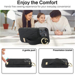Custodia per telefono in PU con anello a copertura totale antiscivolo con cinturino, For iPhone 16 Pro Max, For iPhone 16 Pro, For iPhone 16 Plus