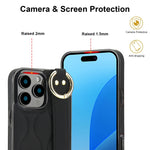 Custodia per telefono in PU con anello a copertura totale antiscivolo con cinturino, For iPhone 16 Pro Max, For iPhone 16 Pro, For iPhone 16 Plus