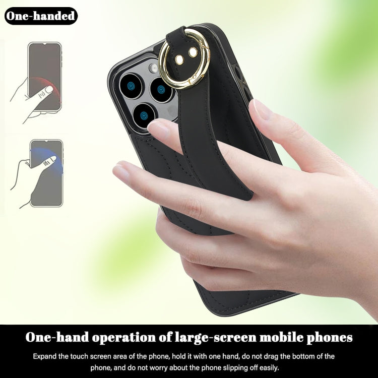 Custodia per telefono in PU con anello a copertura totale antiscivolo con cinturino, For iPhone 16 Pro Max, For iPhone 16 Pro, For iPhone 16 Plus