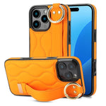 Custodia per telefono in PU con anello a copertura totale antiscivolo con cinturino, For iPhone 16 Pro Max, For iPhone 16 Pro, For iPhone 16 Plus