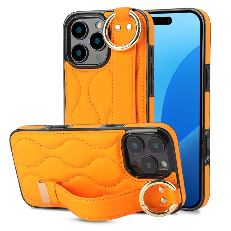 Custodia per telefono in PU con anello a copertura totale antiscivolo con cinturino, For iPhone 16 Pro Max, For iPhone 16 Pro, For iPhone 16 Plus