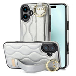 Custodia per telefono in PU con anello a copertura totale antiscivolo con cinturino, For iPhone 16, For iPhone 14 Plus, For iPhone 14