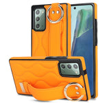 Custodia per telefono in PU con anello a copertura totale antiscivolo con cinturino, For Samsung Galaxy Note20