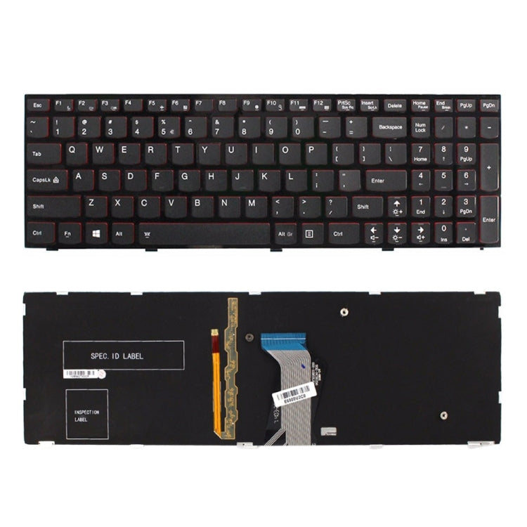 Tastiera per laptop retroilluminata versione USA con cornice, For Lenovo IBM Y500 / Y500N / Y510P / Y590