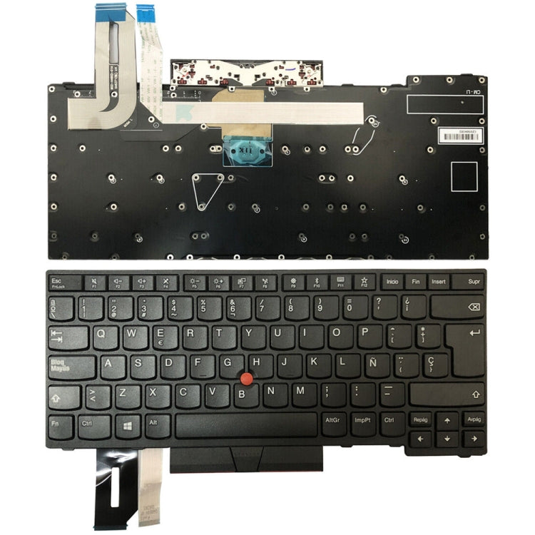 Spanish Version Backlit Laptop Keyboard, For Lenovo ThinkPad E480 / E495 / L480, For Lenovo ThinkPad T490s / T495s, For Lenovo ThinkPad E580 / L580 / E585