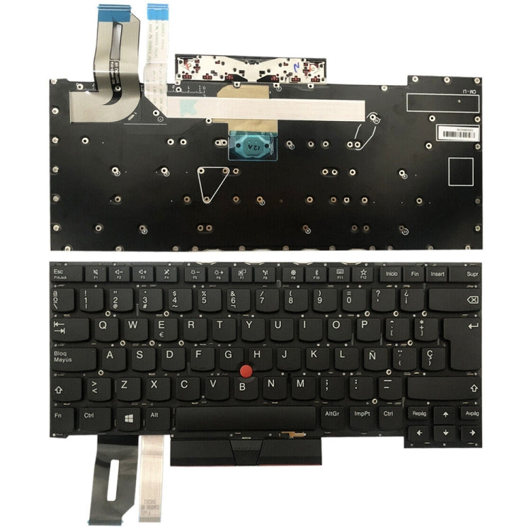 Tastiera per laptop retroilluminata versione spagnola, For Lenovo ThinkPad E480 / E495 / L480, For Lenovo ThinkPad T490s / T495s, For Lenovo ThinkPad E580 / L580 / E585