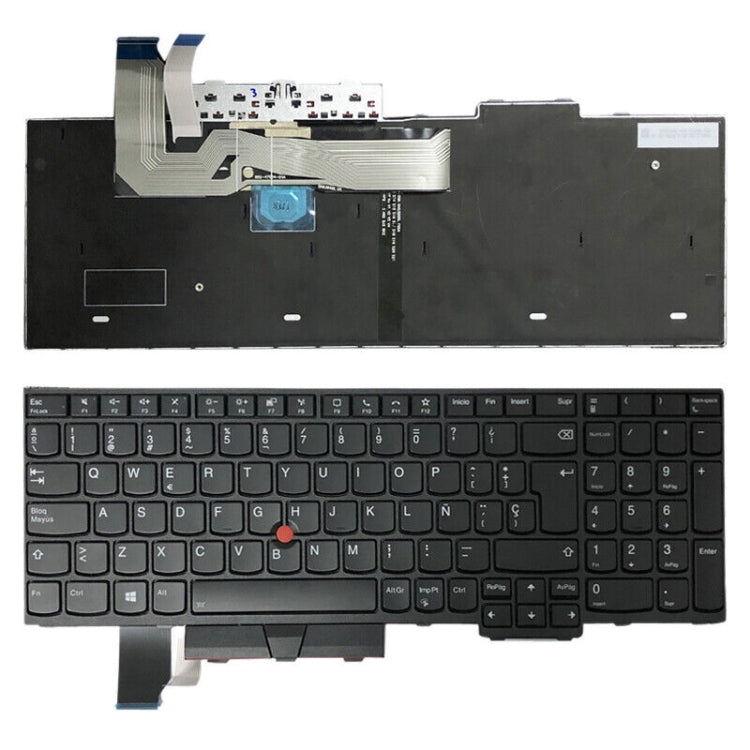 Tastiera per laptop retroilluminata versione spagnola, For Lenovo ThinkPad E480 / E495 / L480, For Lenovo ThinkPad T490s / T495s, For Lenovo ThinkPad E580 / L580 / E585