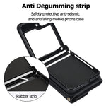 Custodia per telefono in PU con borsa per carte a trama rombica con cordino lungo, For Samsung Galaxy Z Flip5, For Samsung Galaxy Z Flip4, For Samsung Galaxy Z Flip3
