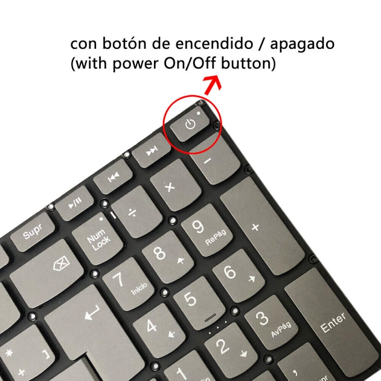 Spanish Version Backlit Laptop Keyboard with Power Button and Enter Key, For Lenovo IdeaPad 320-15ABR / 320-15AST