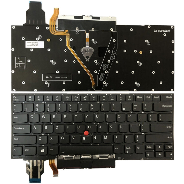 US Version Backlit Laptop Keyboard with Touchpad Button, For Lenovo ThinkPad X1 Yoga 4th Gen 20QF, For Lenovo ThinkPad X1 Yoga 5th Gen 20UB