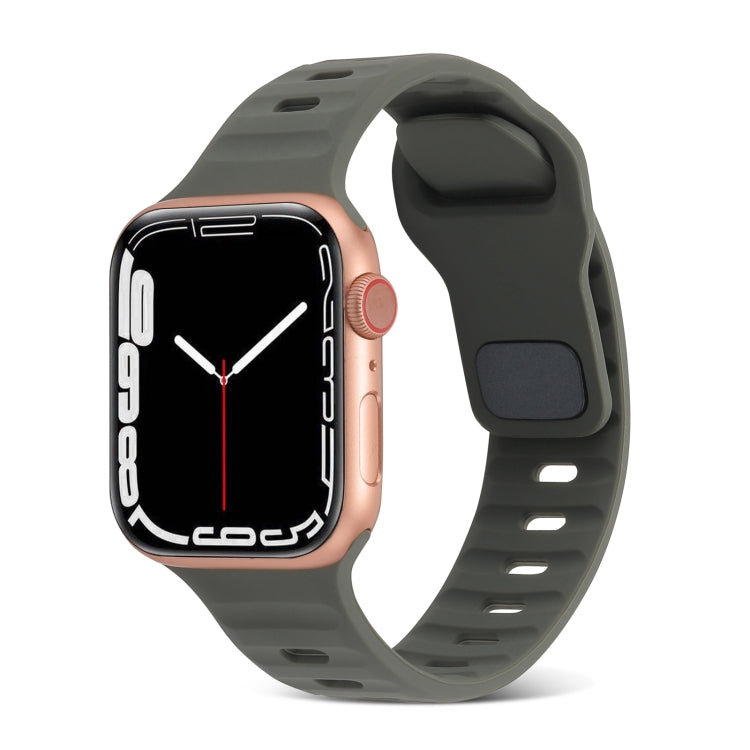 Cinturino in silicone a strisce con fibbia quadrata, For Apple Watch 6 40mm