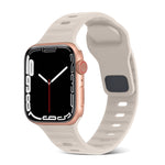 Cinturino in silicone a strisce con fibbia quadrata, For Apple Watch Series 6 44mm