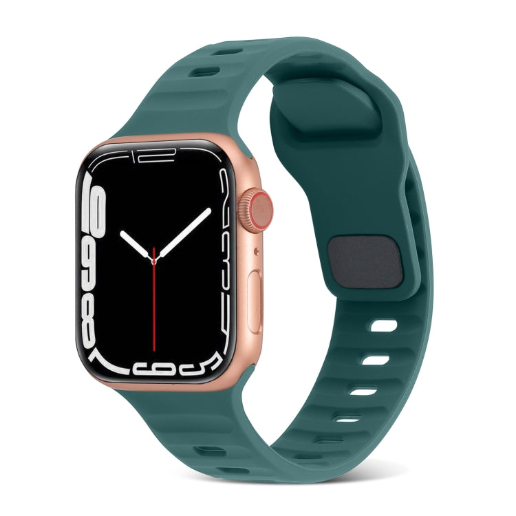 Cinturino in silicone a strisce con fibbia quadrata, For Apple Watch Series 2 42mm