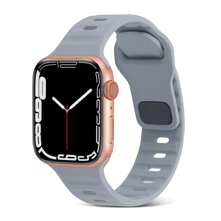 Cinturino in silicone a strisce con fibbia quadrata, For Apple Watch 38mm