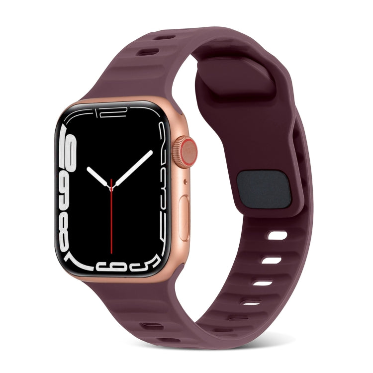 Cinturino in silicone a strisce con fibbia quadrata, For Apple Watch Ultra 2 49mm