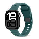 Cinturino in silicone a strisce con fibbia quadrata, For Apple Watch Series 10 46mm