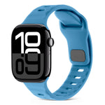 Cinturino in silicone a strisce con fibbia quadrata, For Apple Watch Series 10 46mm