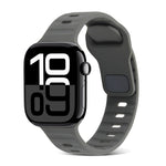 Cinturino in silicone a strisce con fibbia quadrata, For Apple Watch Series 10 46mm