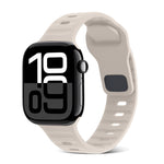 Cinturino in silicone a strisce con fibbia quadrata, For Apple Watch Series 10 46mm