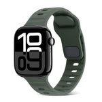 Cinturino in silicone a strisce con fibbia quadrata, For Apple Watch Series 10 42mm