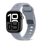 Cinturino in silicone a strisce con fibbia quadrata, For Apple Watch Series 10 42mm