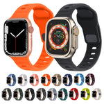 Cinturino in silicone a strisce con fibbia quadrata, For Apple Watch SE 44mm