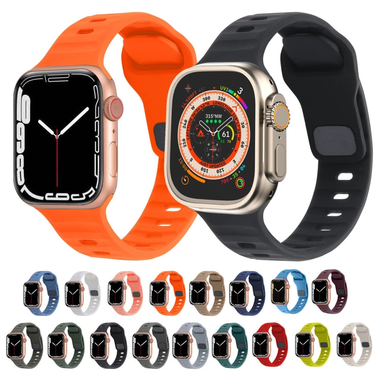 Cinturino in silicone a strisce con fibbia quadrata, For Apple Watch Series 2 42mm