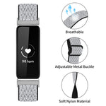 Cinturino per orologio in nylon intrecciato con fibbia, For Fitbit Inspire 3