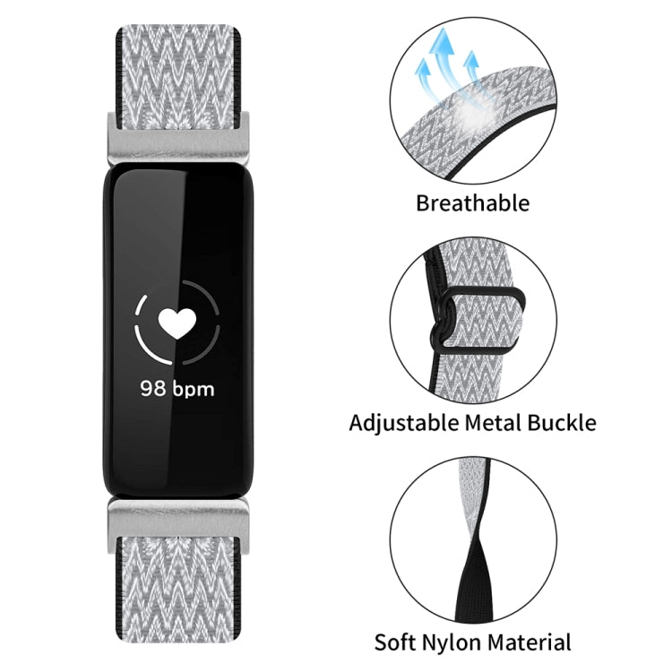 Cinturino per orologio in nylon intrecciato con fibbia, For Fitbit Inspire 3