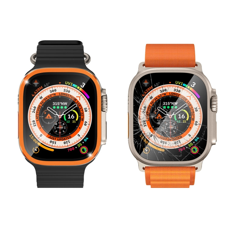 Pellicola temperata integrata con telaio in lega di alluminio, For Apple Watch Ultra 49mm