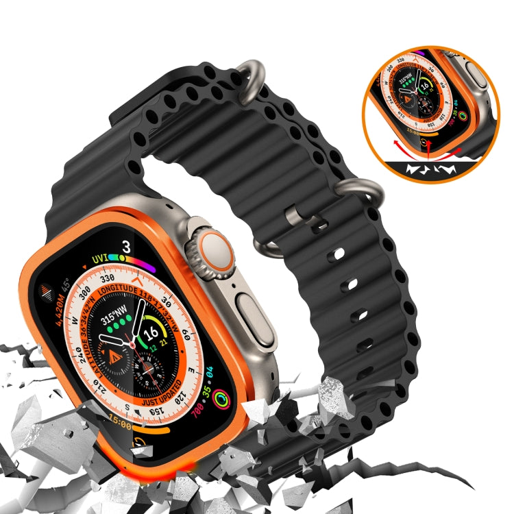 Pellicola temperata integrata con telaio in lega di alluminio, For Apple Watch Ultra 49mm