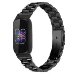 Cinturino per orologio in acciaio inossidabile con fibbia piatta a tre perline, For Fitbit Inspire 3
