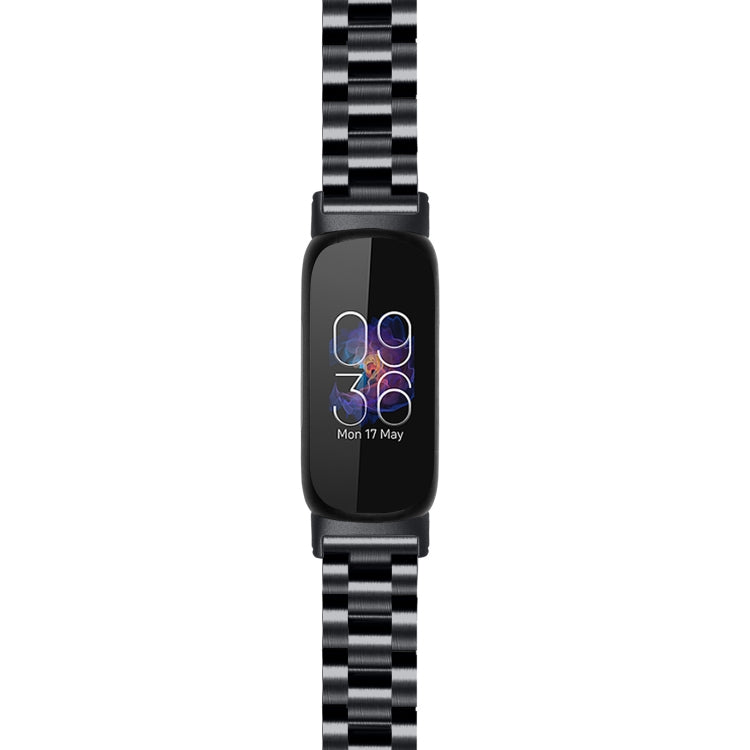 Cinturino per orologio in acciaio inossidabile con fibbia piatta a tre perline, For Fitbit Inspire 3