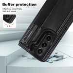 Custodia per telefono in PU con doppia fibbia pieghevole a copertura totale con fessure per penna, For Samsung Galaxy Z Fold5, For Samsung Galaxy Z Fold4, For Samsung Galaxy Z Fold3