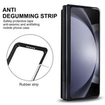 Custodia per telefono in PU con doppia fibbia pieghevole a copertura totale con fessure per penna, For Samsung Galaxy Z Fold5, For Samsung Galaxy Z Fold4, For Samsung Galaxy Z Fold3