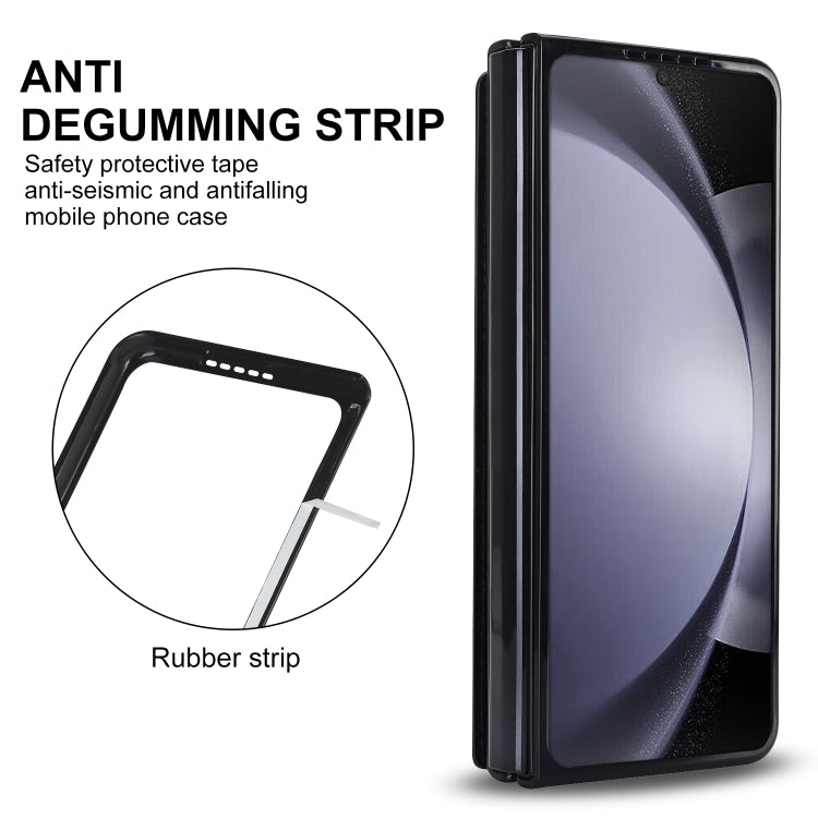 Custodia per telefono in PU con doppia fibbia pieghevole a copertura totale con fessure per penna, For Samsung Galaxy Z Fold5, For Samsung Galaxy Z Fold4, For Samsung Galaxy Z Fold3
