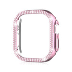 Cassa dell'orologio per PC con cavo a doppia fila di diamanti, For Apple Watch Ultra 2 / Ultra 49mm
